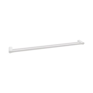 Manhattan Double Towel Rail 900mm Gloss White & Chrome
